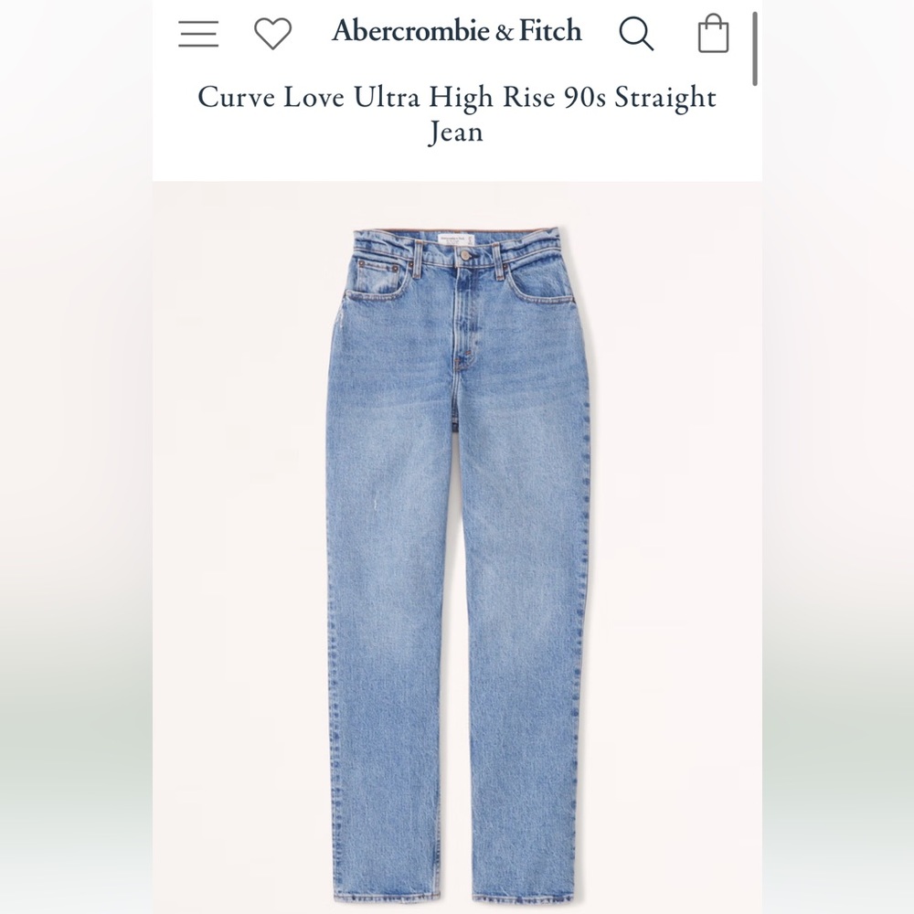 Curve Love Ultra High Rise 90s Straight Jean Size 36